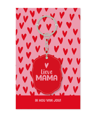 Sleutelhanger ovaal - Lieve mama