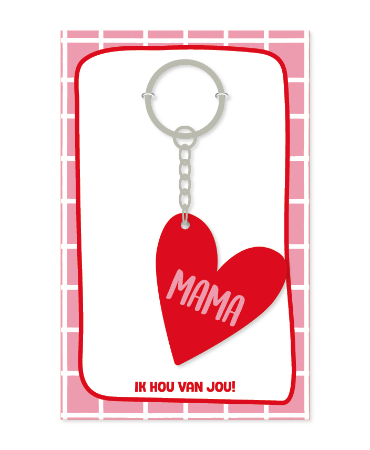 Sleutelhanger hartje - Mama