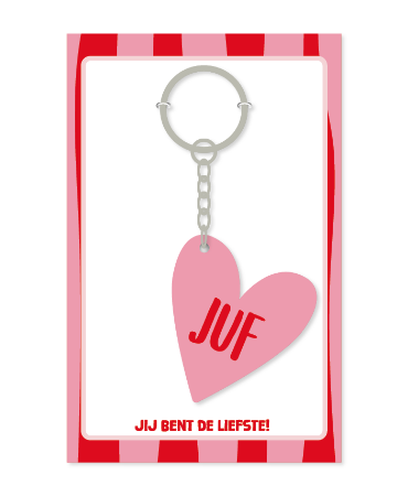 Sleutelhanger hartje - Juf