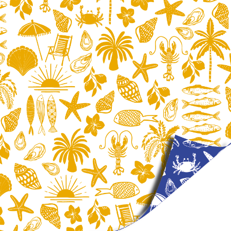 Achterzijde Sand & Shells - inpakpapier, cadeuapapier