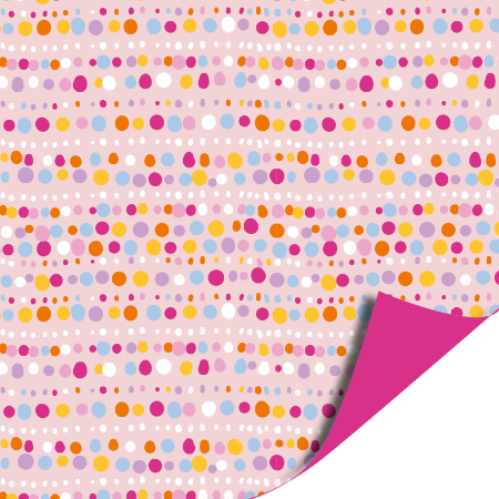 Afbeeldingen van KP® Cadeaupapier 30cm 100m - Blooming Bubbles (pink)