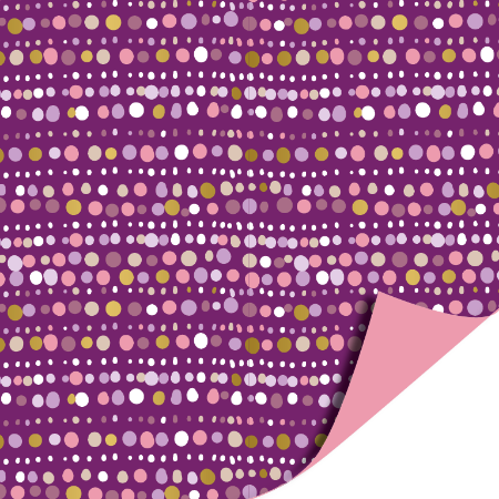 Afbeeldingen van KP® Cadeaupapier 30cm 100m - Blooming Bubbles (purple)