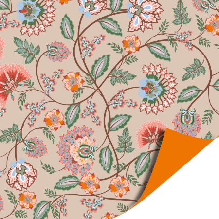 Afbeeldingen van KP® Cadeaupapier 30cm 100m - Boho Bloom
