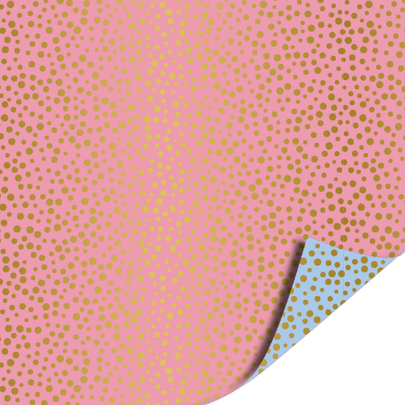 Afbeeldingen van KP® Cadeaupapier 30cm 100m - Luxury dots blue/pink