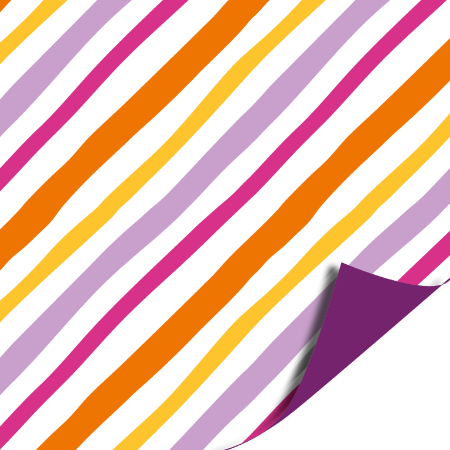 Afbeeldingen van KP® Cadeaupapier 70cm 100m - Painted Lines (purple)