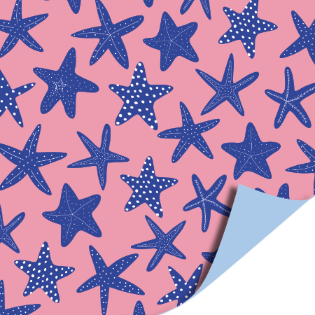 Afbeeldingen van KP® Cadeaupapier 50cm 100m - Sea Stars