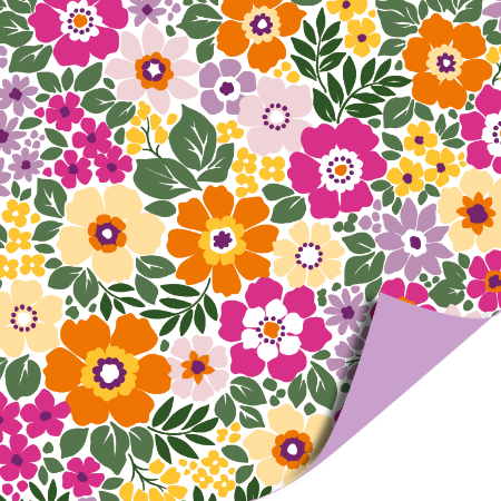 Afbeeldingen van KP® Cadeaupapier 50cm 100m - Summer Flowers