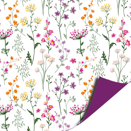 Afbeeldingen van KP® Cadeaupapier 50cm 100m - Wildflowers