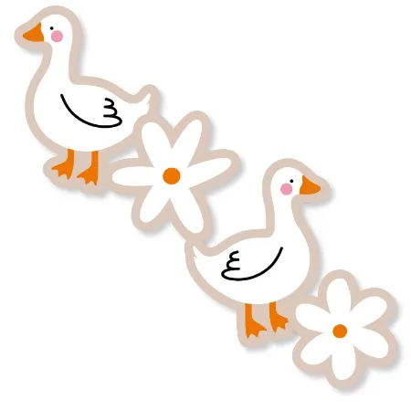  Baby Goose stickers 4 soorten - Kraam, baby stickers