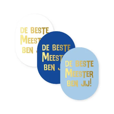 De beste meester ben jij - Juf en Meester stickers - 3 spprten