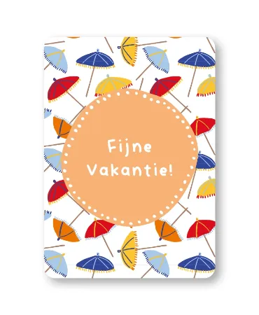 KP® Wenskaarten A6 - Fijne vakantie (little shades) - 10 stuks