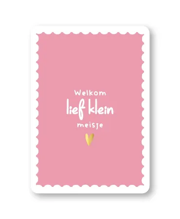 KP® Wenskaarten A6 - Welkom lief klein meisje - 10 stuks