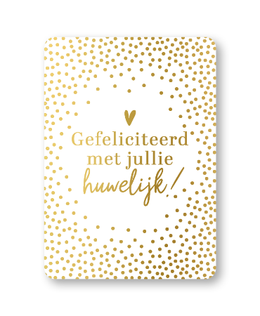 KP® Wenskaarten A6 - Gefeliciteerd met jullie huwelijk - 10 stuks