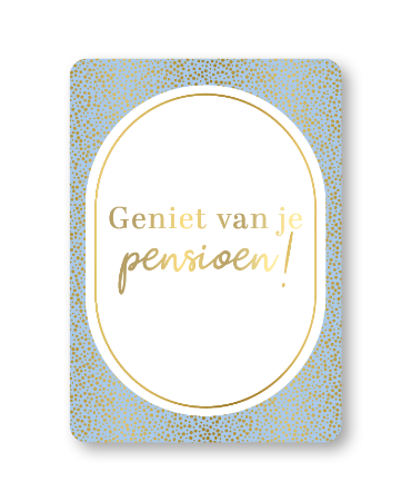 KP® Wenskaarten A6 - Geniet van je pensioen - 10 stuks