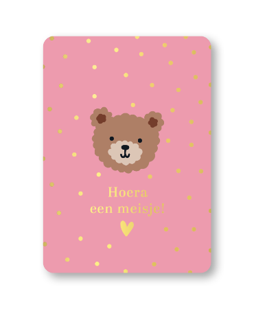 KP® Wenskaarten A6 - Hoera een meisje - 10 stuks