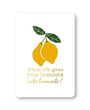 KP® Wenskaarten A6 - When life gives you lemons - 10 stuks