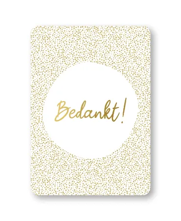 KP® Wenskaarten A6 - Bedankt (luxury dots) - 10 stuks