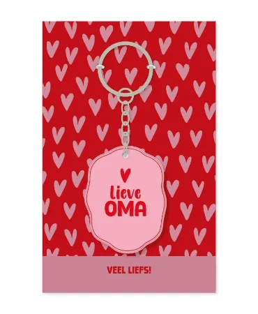 Sleutelhanger ovaal - Lieve oma