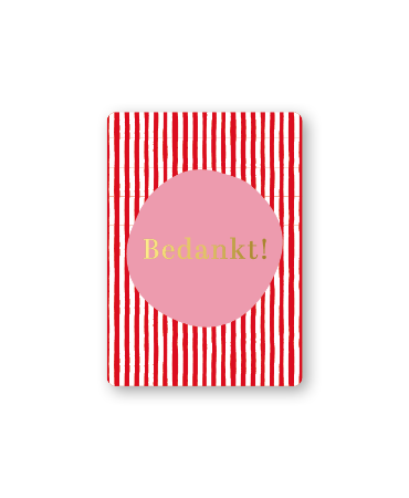 KP® Cadeaukaartjes A7 - Bedankt (soft stripes), 25 stuks