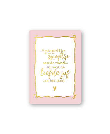 KP® Cadeaukaartjes A7 - Spiegeltje Spiegeltje aan de wand..., 25 stuks