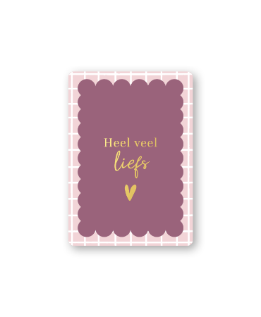 KP® Cadeaukaartjes A7 - Heel veel liefs (roze/paars), 25 stuks