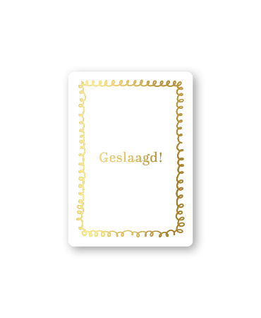 KP® Cadeaukaartjes A7 - Geslaagd (wit/goud), 25 stuks