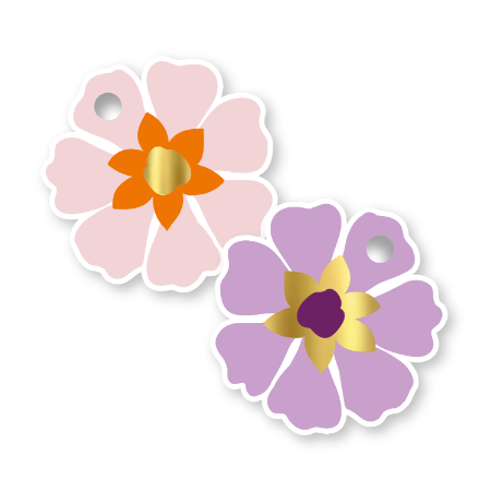 KP® Cadeaulabel - Summer Flower - 42x42mm