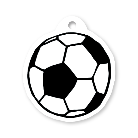 KP® Cadeaulabel - Voetbal - 55x63mm