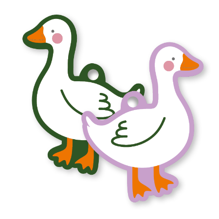 KP® Cadeaulabel - Little Goose - 50x66mm