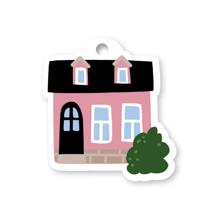 KP® Cadeaulabel - Huis - 53x56mm
