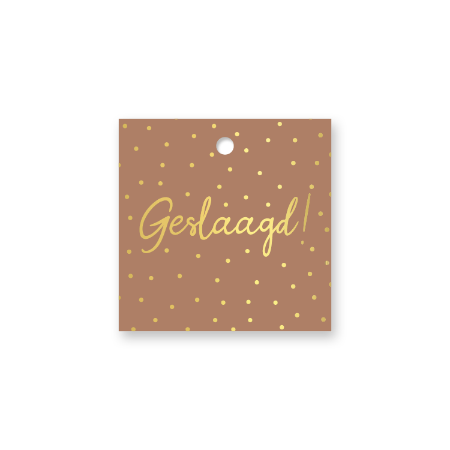 KP® Cadeaulabel - Geslaagd - 60x60mm