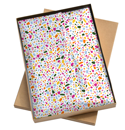 KP® Zijde vloeipapier vellen - Terrazzo (roze)