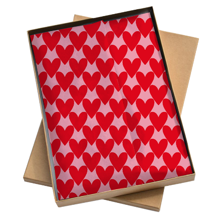 KP® Zijde vloeipapier vellen 35x50cm - Hartjes XL