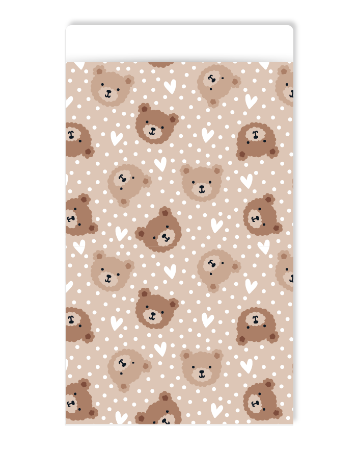 KP® Cadeauzakjes 17x25cm Little Bear (beige) 250st