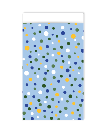 KP® Cadeauzakjes 12x19cm Confetti Party (blue) 250st