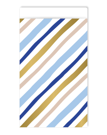 KP® Cadeauzakjes 17x25cm Painted Lines (blue) 250st