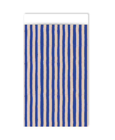 KP® Cadeauzakjes 12x19cm Soft Stripe (blue/beige) 250st