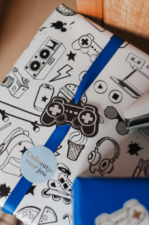 KP® Cadeaulabel - Game Console - 64x48mm