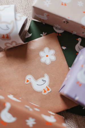 Baby Goose stickers 4 soorten - Kraam, baby stickers	KP® Stickers 40x45mm - Baby 