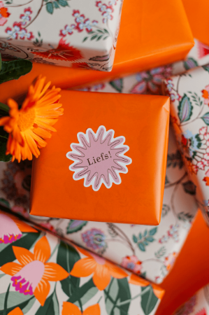 	Kleurrijk liefs stickers - 4 soorten wensetiketten