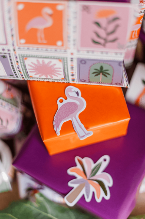KP® Cadeaulabel - Flamingo - 48x66mm