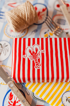 	Kreeft sticker - wensetiket in de vorm van een lobster