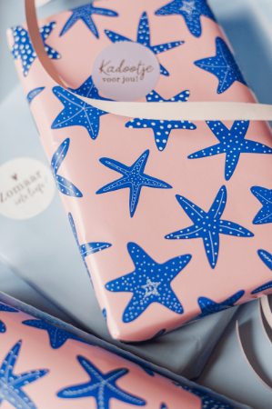 	Achterzijde Sea Stars - inpakpapier, cadeaupapier