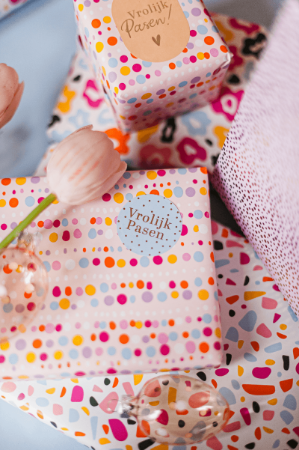 Blooming Bubbles (pink) - inpakpapier, cadeaupapier