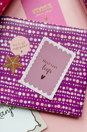 Blooming Bubbles (purple) - inpakpapier, cadeaupapier