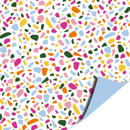 KP® Cadeaupapier 100m - Terrazzo (roze)