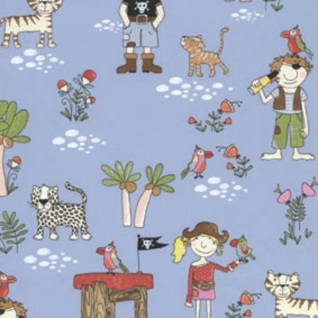 Afbeeldingen van Cadeaupapier Artline Mat 90gr Piraten 30cm 200m