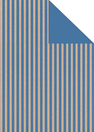 Afbeeldingen van Cadeaupapier Eco Recycling bruin 70gr Leer blauw 30cm 200m