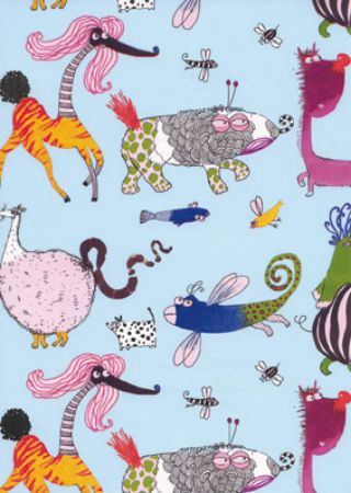 Afbeeldingen van Cadeaupapier Artline Mat 90gr Crazy turkoois 50cm 200m