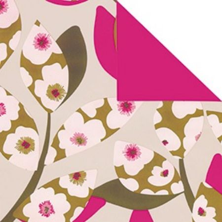 Afbeeldingen van Cadeaupapier Artline Mat 90gr Lille/roze 50cm 200m